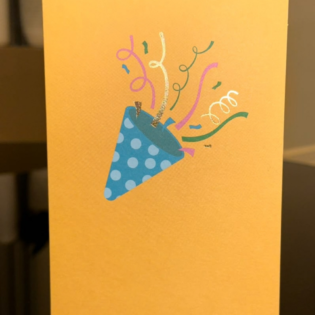 Party Popper Celebration Card