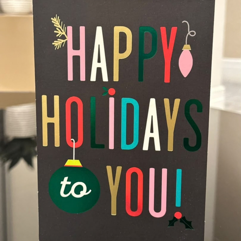 Modern Typography Holiday Card