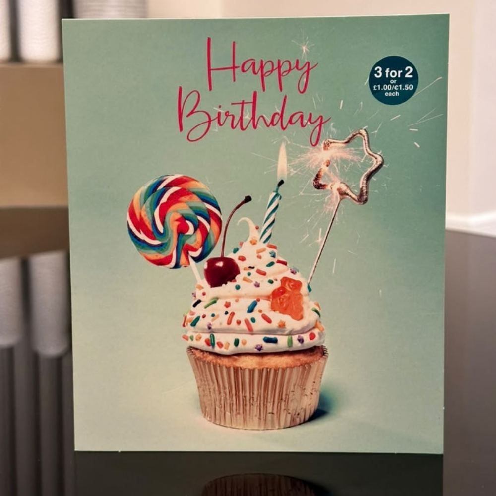Cupcake with Sparkler Birthday Card