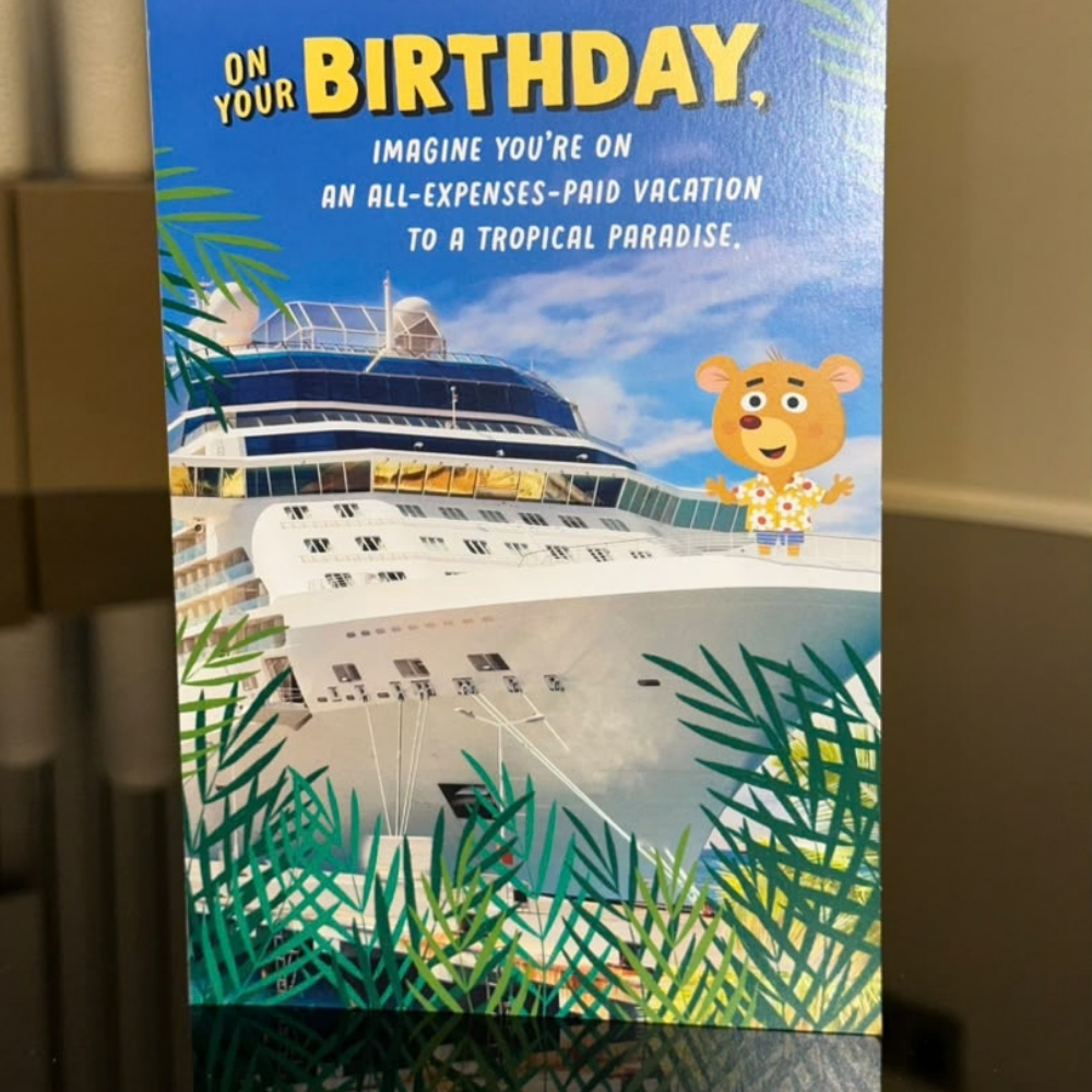 Tropical Cruise Birthday Card