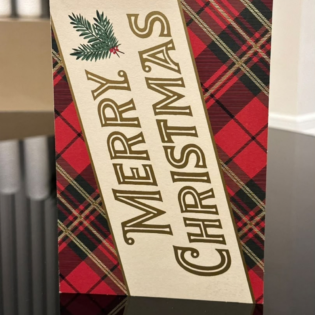 Plaid Merry Christmas Card