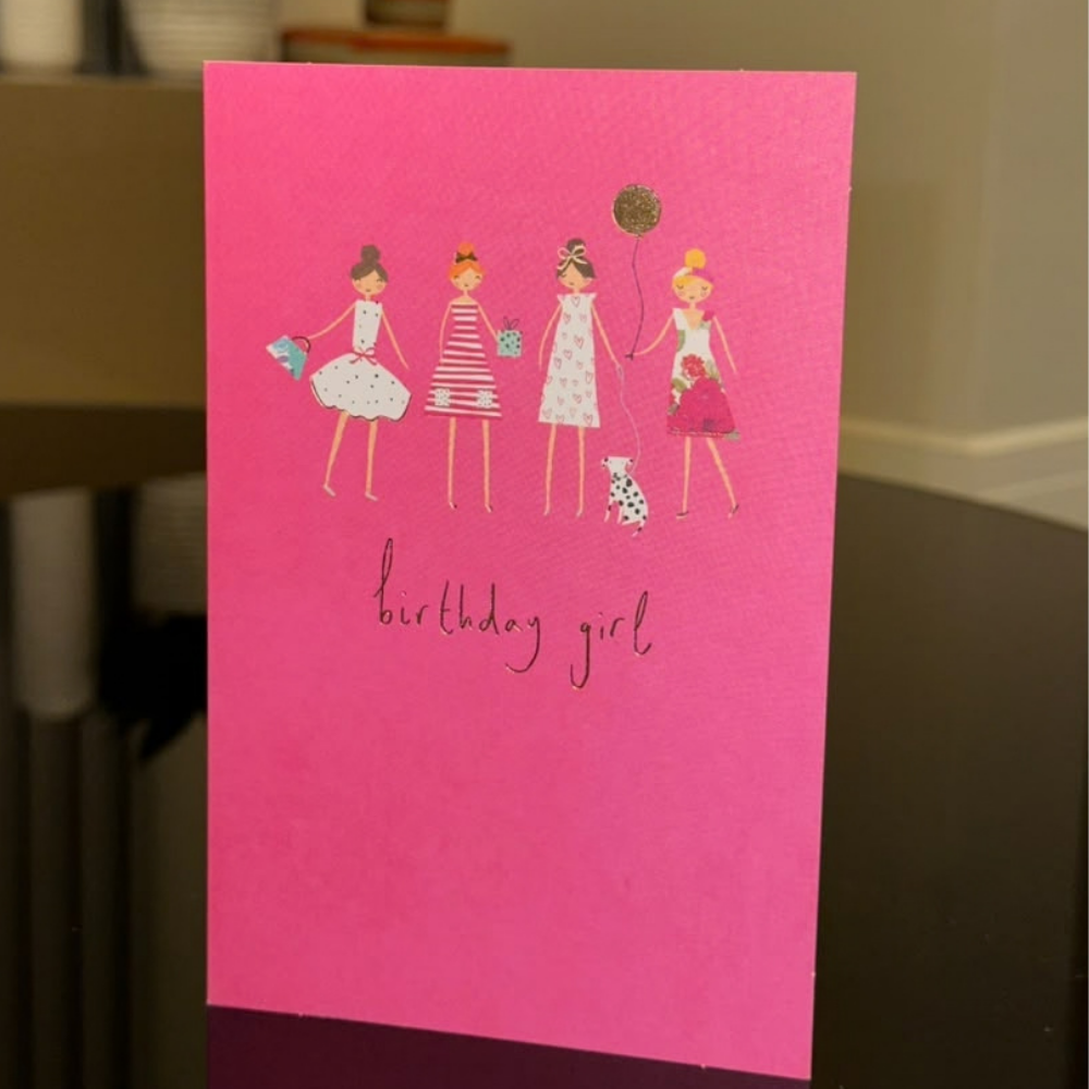 Pink Birthday Girl Card