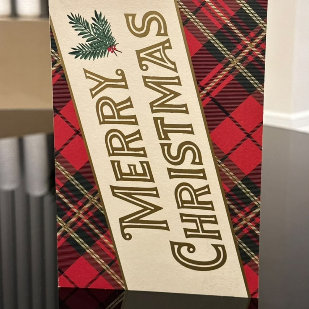 Plaid Merry Christmas Card