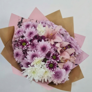 Mixed Chrysanthemum And Lily Bouquet