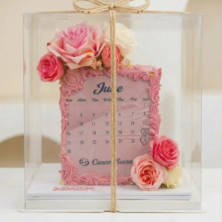 Pink  Vintage Calendar Cake