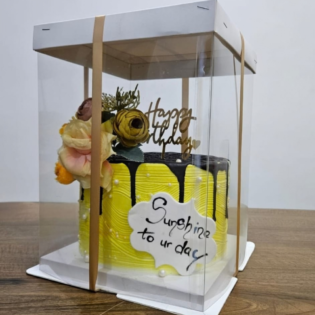 Yellow Buttercream Drip Cake