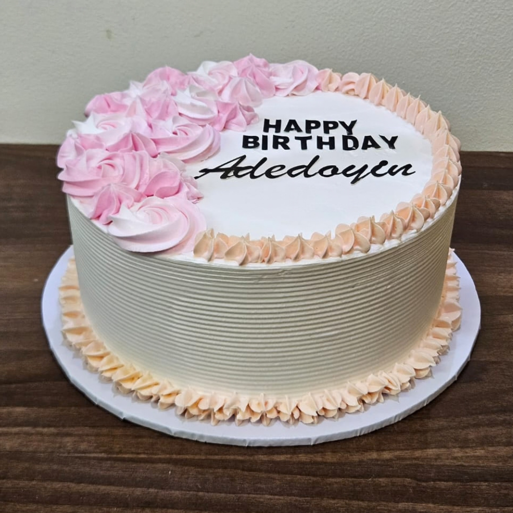 8" Whipped Cream Cake- 3 Layers(Chiffon Vanilla, Chocolate & Redvelvet)