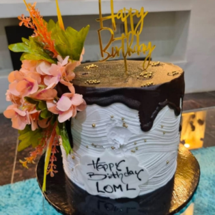 Chocolate Drip Birthday Cake